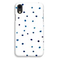 Blauwe stippen: iPhone XR Volledig Geprint Hoesje