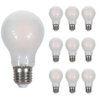 10x E27 LED Filament Lamp - 5 Watt 600 lumen - 2700K warm wit - Vervangt 50 Watt - E27 fitting - A60 lamp - Grote fitting