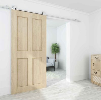 Schuifdeurset 'Sem' rvs 2 mtr. met softclose