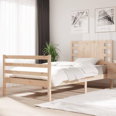 Bedframe zonder matras massief grenenhout 90x190 cm