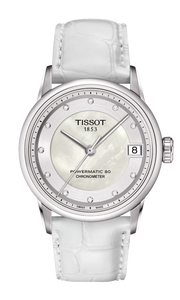 Horlogeband Tissot T0862081611600A / T600033623 Leder Wit 18mm