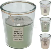 Geurkaars XL in Glas 21cm Assorti 1st