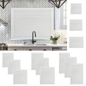 VidaXL Kastdeur met lamellen 61,5x49,4 cm massief grenenhout wit