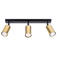 Plafondlamp WINX 3 zwart/cooper