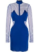 TOM FORD robe courte à superposition en résille - Bleu - thumbnail