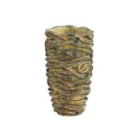 PTMD bloempot waves bruin hoog s 27 cm | 6 stuks