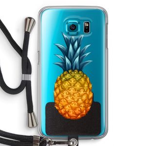 Grote ananas: Samsung Galaxy S6 Transparant Hoesje met koord