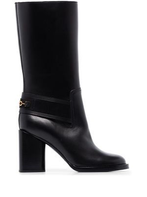 Ferragamo bottes Gancio 85 mm - Noir