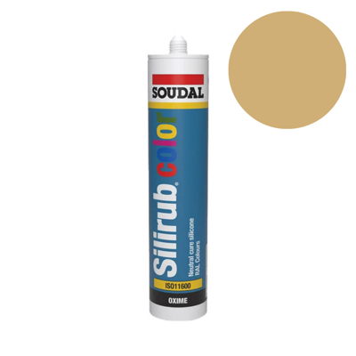 Soudal - Silirub Color Siliconenkit RAL 1002 - 300ml Soudal - Silirub Color Siliconenkit RAL 1002 - 300ml