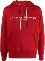 Tommy Hilfiger hoodie à logo brodé - Rouge - thumbnail