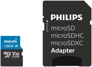 Philips FM12MP65B - Micro SDXC kaart 128GB incl. adapter - Class 10 - UHS-I U3
