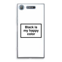 Black is my happy color: Sony Xperia XZ1 Transparant Hoesje