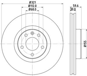 Remschijf Gecoat 54323PRO 8DD355111141