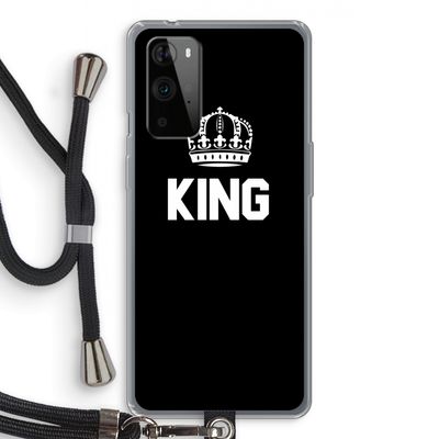 King zwart: OnePlus 9 Pro Transparant Hoesje met koord