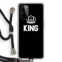 King zwart: OnePlus 9 Pro Transparant Hoesje met koord King zwart: OnePlus 9 Pro Transparant Hoesje met koord