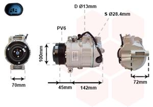 Van Wezel Airco compressor 3000K351