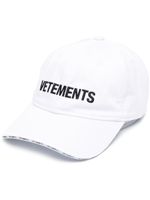 VETEMENTS casquette à logo brodé - Blanc - thumbnail