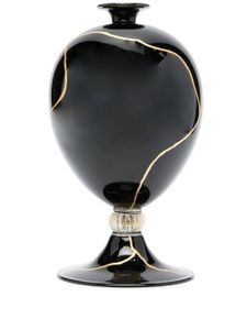 Venini vase rond en céramique - Noir