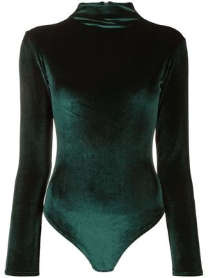 Atu Body Couture body en velours à col montant - Vert