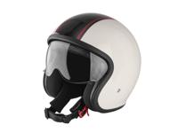 ULTIMATE SPEED Scooterhelm met vizier M (Crème/zwart)