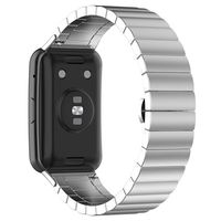 Huawei Watch Fit roestvrijstalen band met vlindergesp - zilver - thumbnail