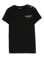 Balmain Kids t-shirt en coton à logo imprimé - Noir