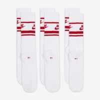 Nike Sportswear Everyday Essential Sportsokken 3-Pack Wit Rood - thumbnail
