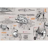 Fotobehang - Star Wars Blueprints 368x254cm - Papierbehang