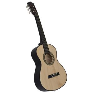 VidaXL Gitaar klassiek beginner kinderen 1/2 34" lindenhout