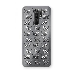 Zwarte poes: Xiaomi Redmi 9 Transparant Hoesje