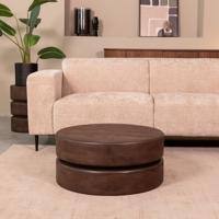 LABEL51 Ronde Salontafel 'Milly' Mangohout, 70cm, kleur Espresso