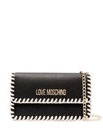 Love Moschino sac porté épaule à bords tressés - Noir - thumbnail