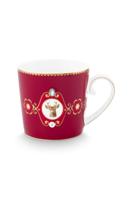 Pip Studio Mok Love Birds Medallion Hert Donkerrood 190ml
