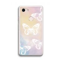 White butterfly: Google Pixel 3 Transparant Hoesje