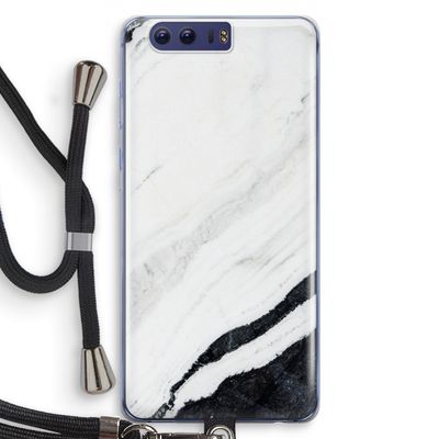Elegante marmer: Honor 9 Transparant Hoesje met koord