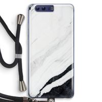 Elegante marmer: Honor 9 Transparant Hoesje met koord