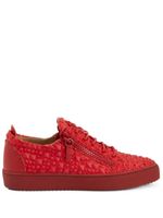 Giuseppe Zanotti baskets à détail 3D - Rouge