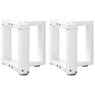 Salontafelpoten 2 st T-vormig 30x25x(30-31) cm staal wit
