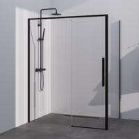 BRAUER Season douchecabine model B met schuifdeur helder glas 140x90x200 omkeerbaar incl. glascoating Season-Mat Zwart