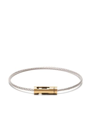 Le Gramme bracelet Cable 6g en or 18ct et titane - Argent