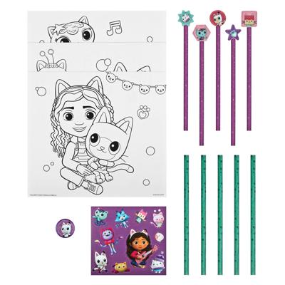 Undercover Kleurset met gummen gabby&apos;s poppenhuis, 29dlg.