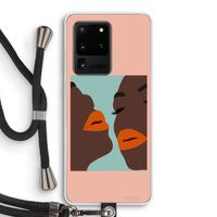 Orange lips: Samsung Galaxy S20 Ultra Transparant Hoesje met koord