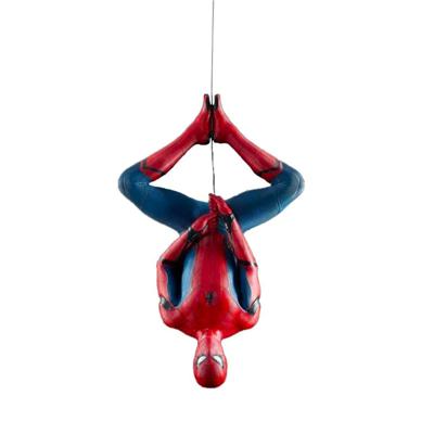 Spiderman Hangend Levensgroot Beeld