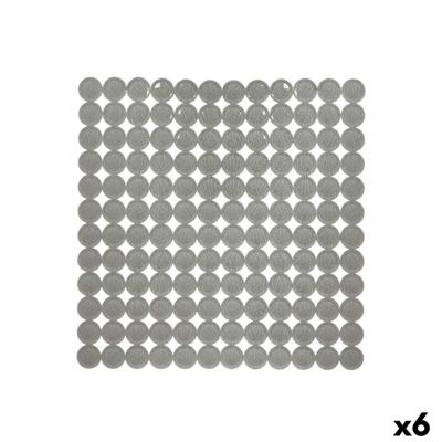 Antislipmat voor in de douche Berilo Grijs PVC 54 x 54 x 1 cm 6 x 55 x 6 cm (6 Stuks)