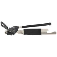 Fackelmann basic blik- en flesopener 15 cm zilver/zwart