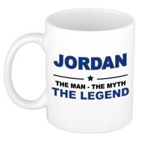 Jordan cadeau mok - man myth legend - naam koffiemok - 300 ml - collega - vaderdag