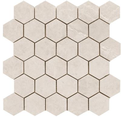 Statale Sand hexagon mozaiek op net van 26,3x27,4