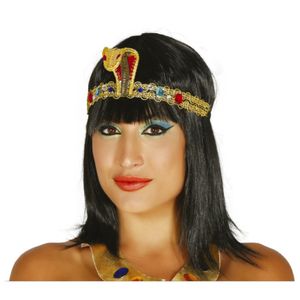 Verkleed haarband Cleopatra - goud - Egypte thema party - Carnaval diadeem