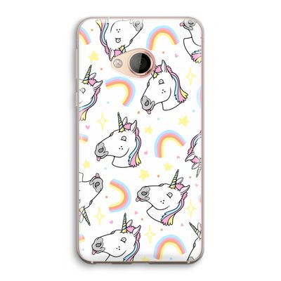Rainbow Unicorn: HTC U Play Transparant Hoesje