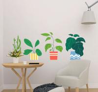 Muurstickers planten Decoratieve bloempotten